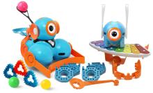 Dash and Dot robots with accessories 
